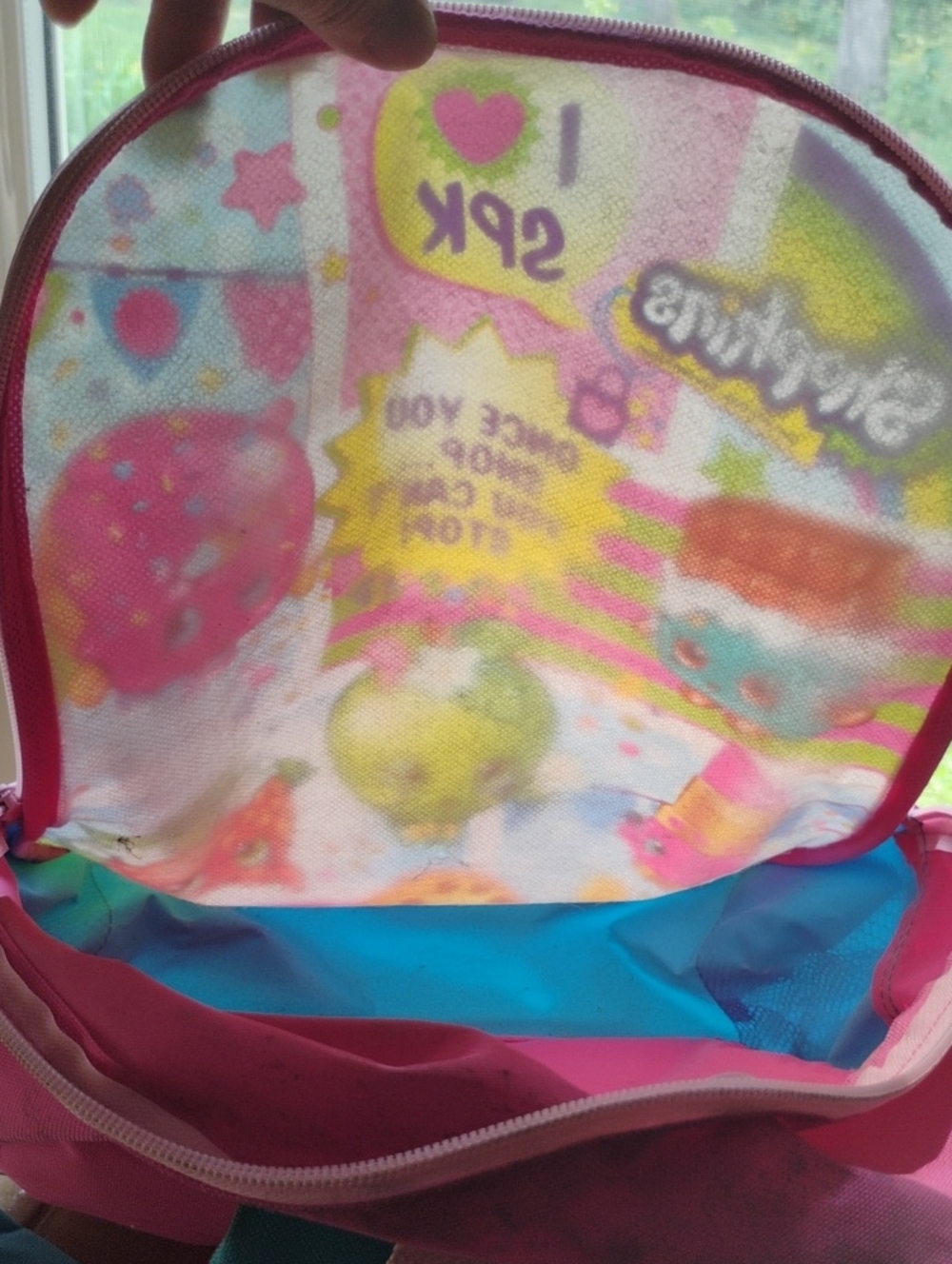 VINTAGE Shopkins BACKPACK Used 2013 β οΈ Distressed Fruits/Peanut Oil - Picture 5 of 16